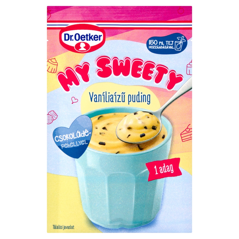 Dr. Oetker My Sweety vaníliás ízű puding csokoládé-pehellyel 35 g