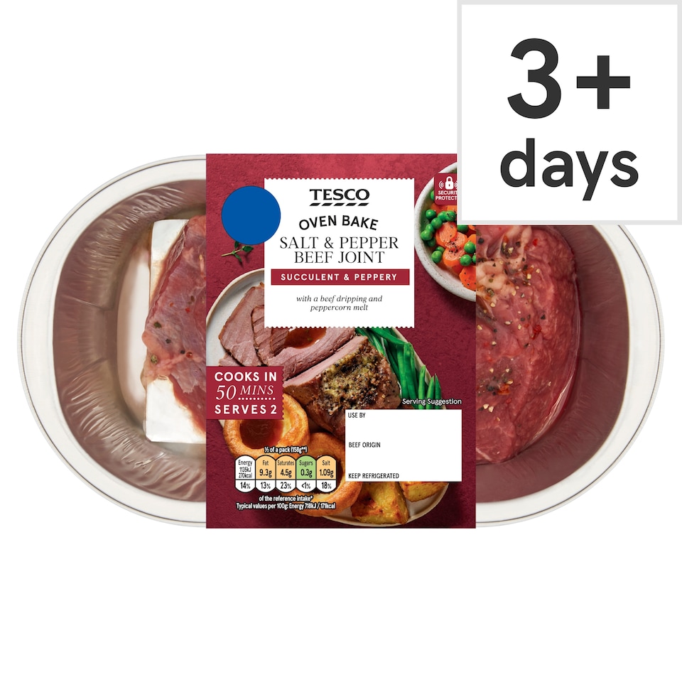 Tesco Oven Bake Salt & Pepper Beef Joint 350g