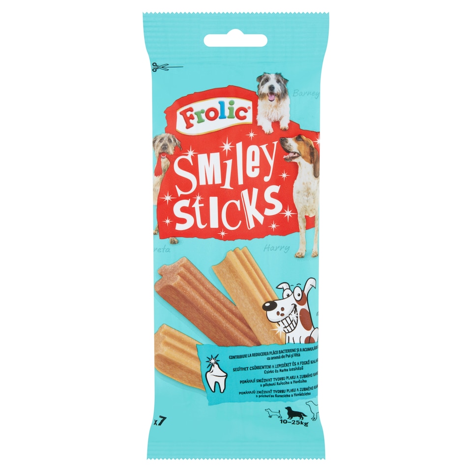 image 1 of Frolic Smiley Sticks Complementary Pet Food for 4 Months+ Dogs Flavored with Chicken and Beef 175 g