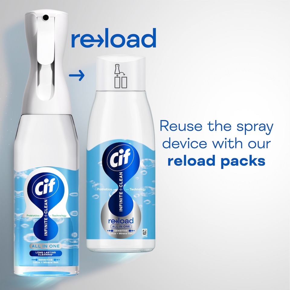 image 1 of Cif Infinite Clean All in One: Sensitive Lotus and Mineral Salts Spray 590ml