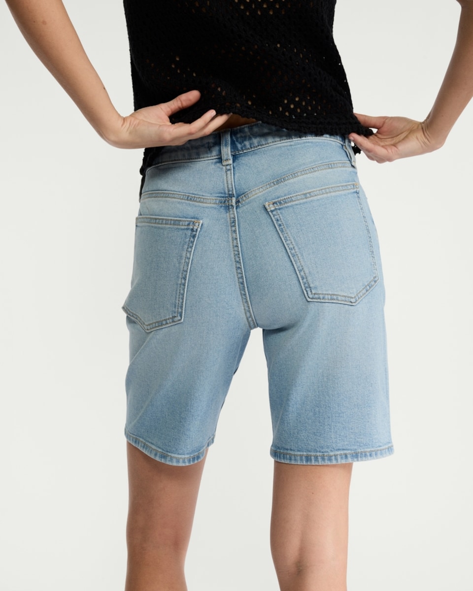 image 1 of F&F Slim Fit Denim Shorts in Blue