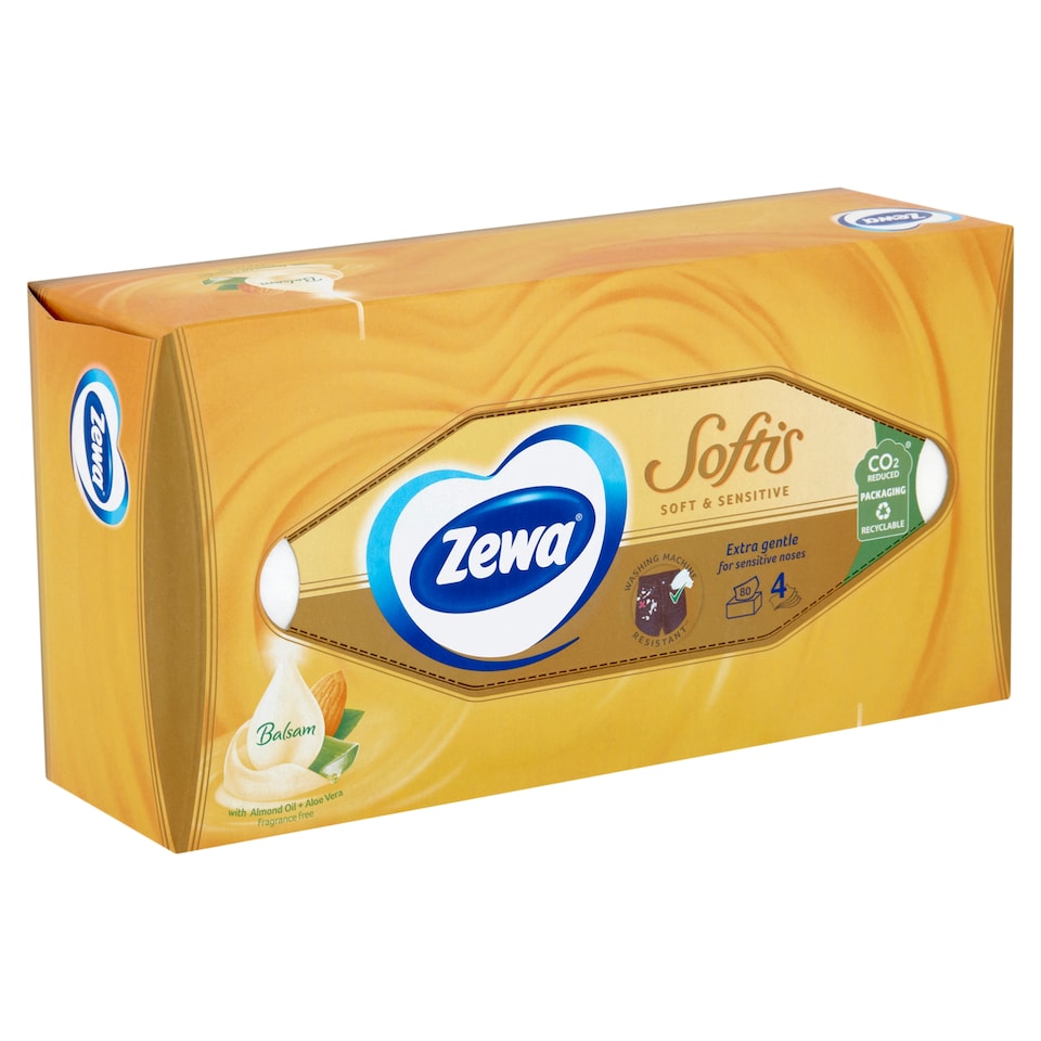 image 1 of Zewa Softis Soft & Sensitive Facials 4 Ply 80 pcs