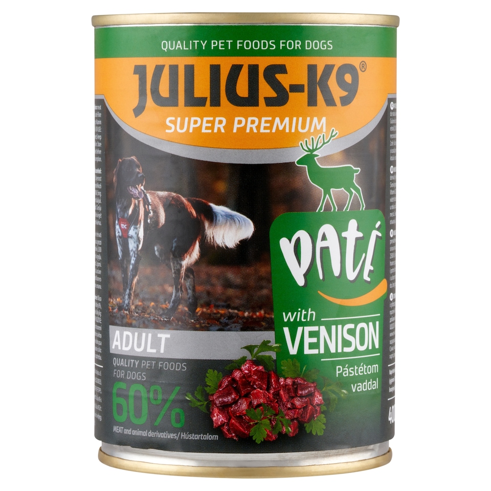 Julius-K9 ízletes pástétom vaddal teljes értékű állateledel felnőtt kutyák számára 400 g