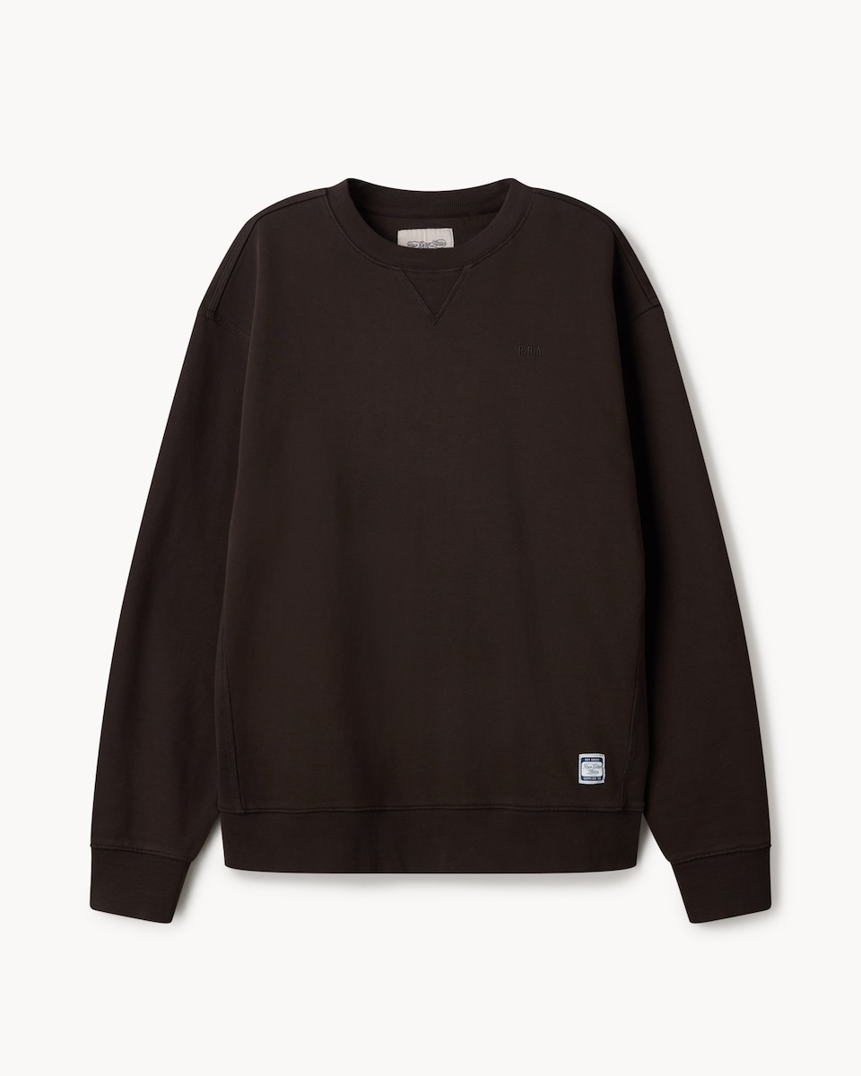image 1 of RDA Pure Cotton Crew Neck Sweatshirt in Chocolate