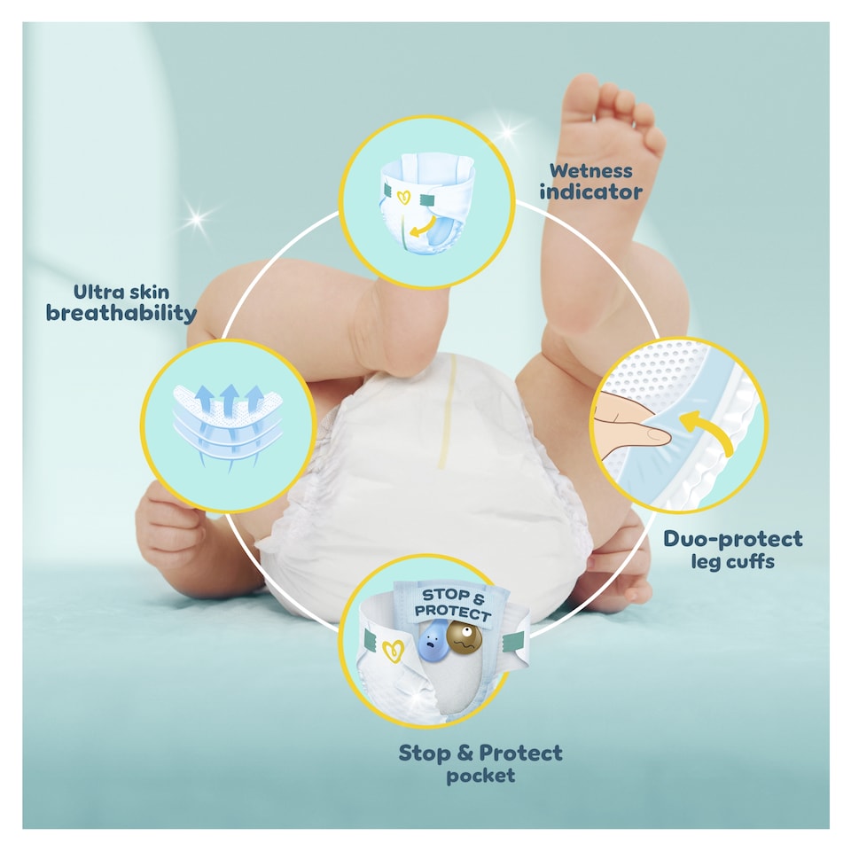 image 1 of Pampers Premium Protection New Baby Size 3 70 Nappies