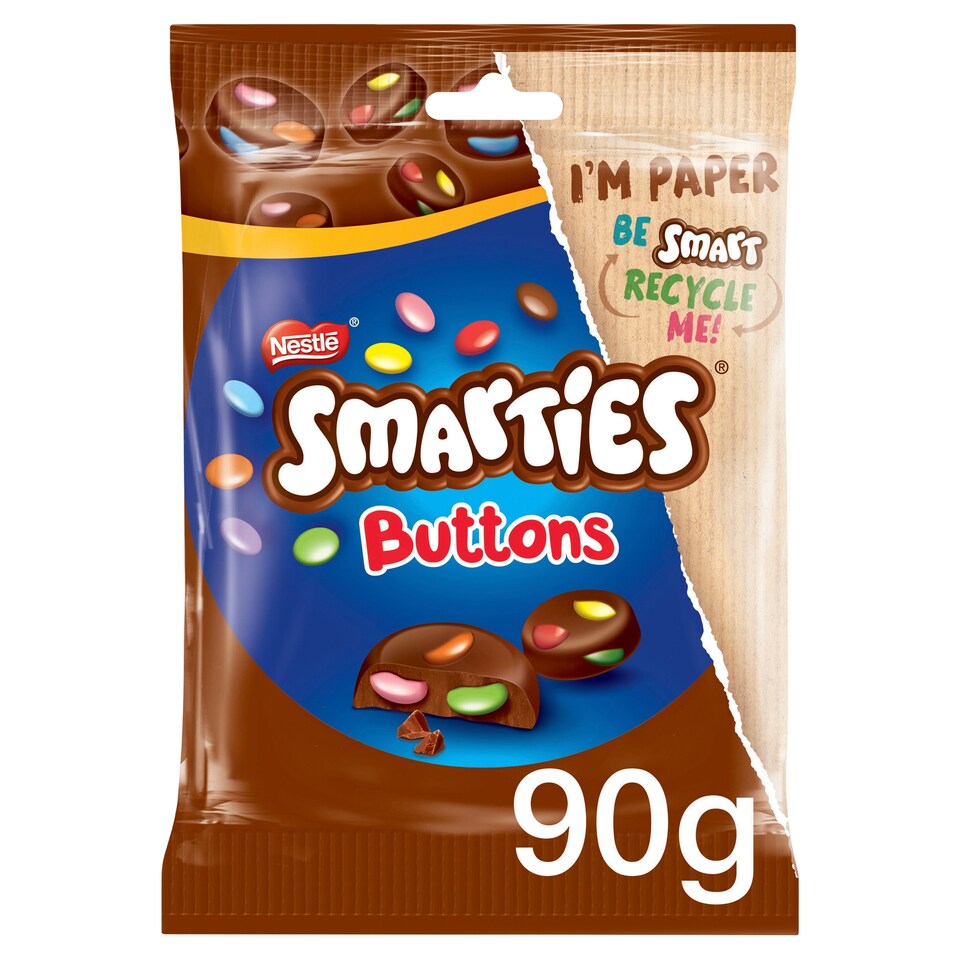 image 1 of Smarties Buttons Milk Chocolate Sharing Bag 90g