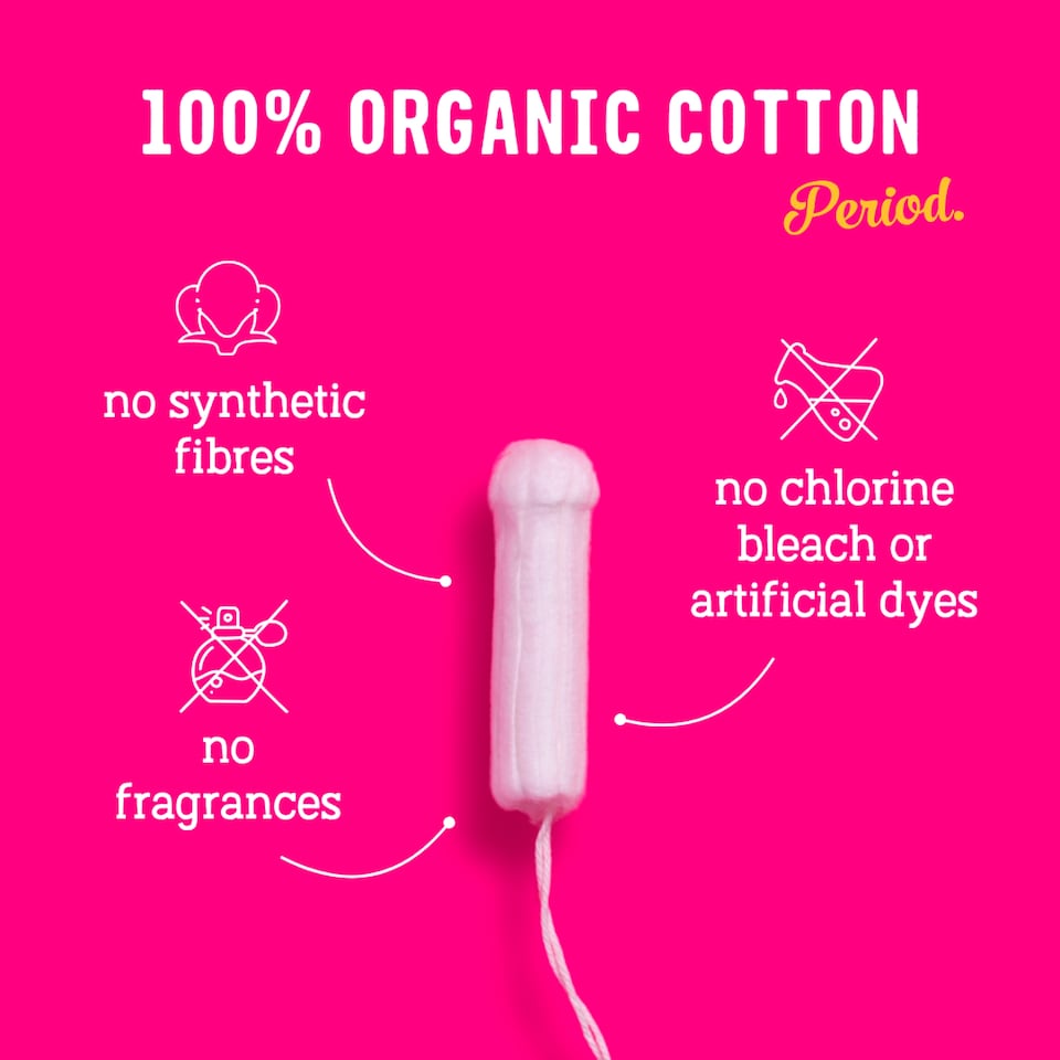 image 1 of Flo Organic Tampons 8 Regular & 6 Super Size