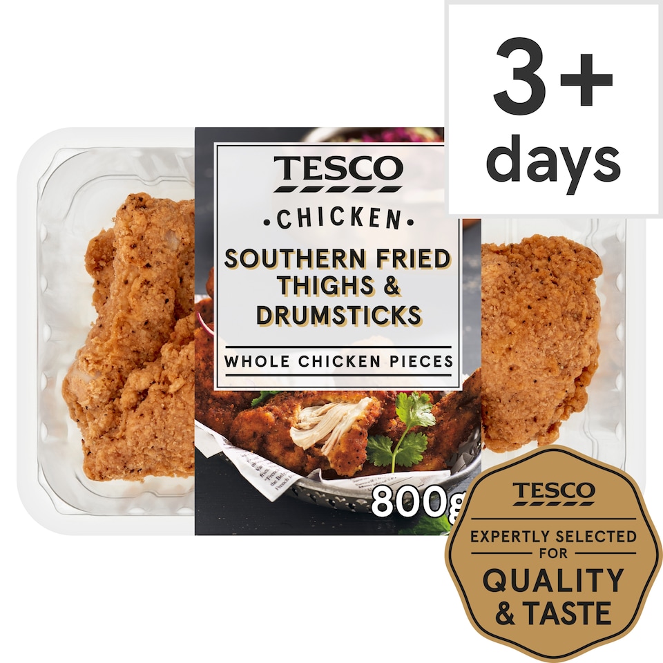 Tesco Southern Fried Chicken Thighs & Drumsticks 800G