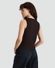 image 4 of F&F Crinkle Textured Button Front Sleeveless Co-ord Top in Brown