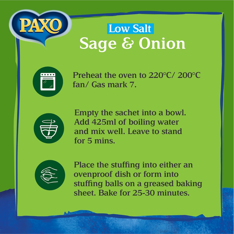 image 1 of Paxo Low Salt Sage & Onion Stuffing Mix 170G