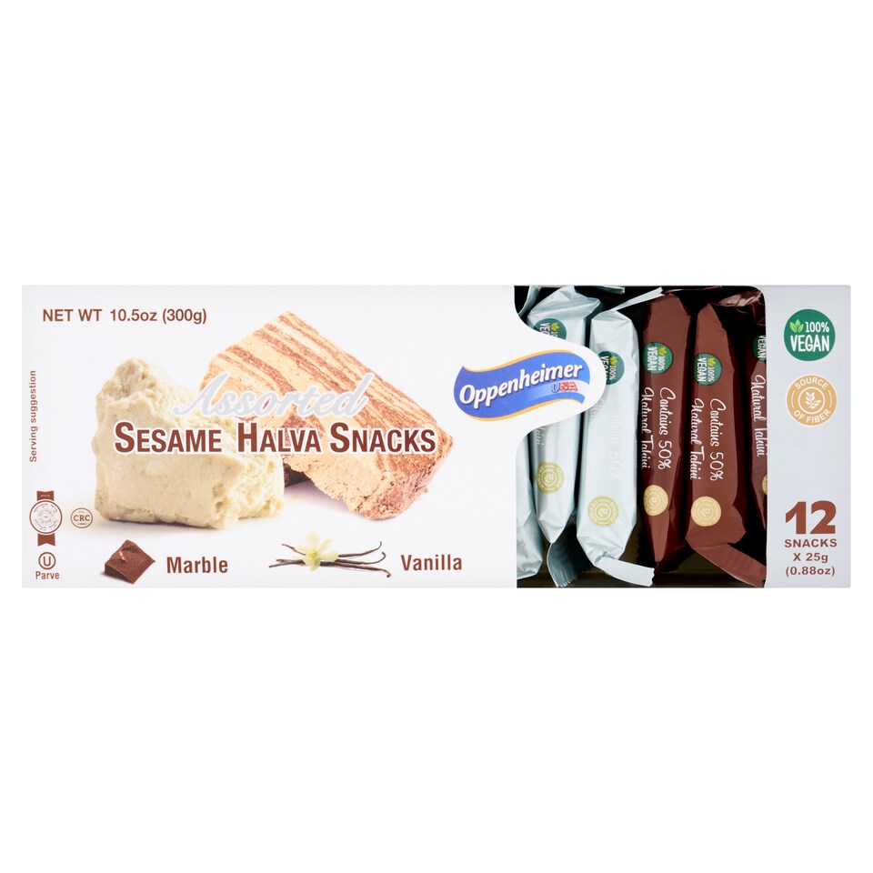 Oppenheimer Assorted Sesame Halva Snacks 12 x 25g