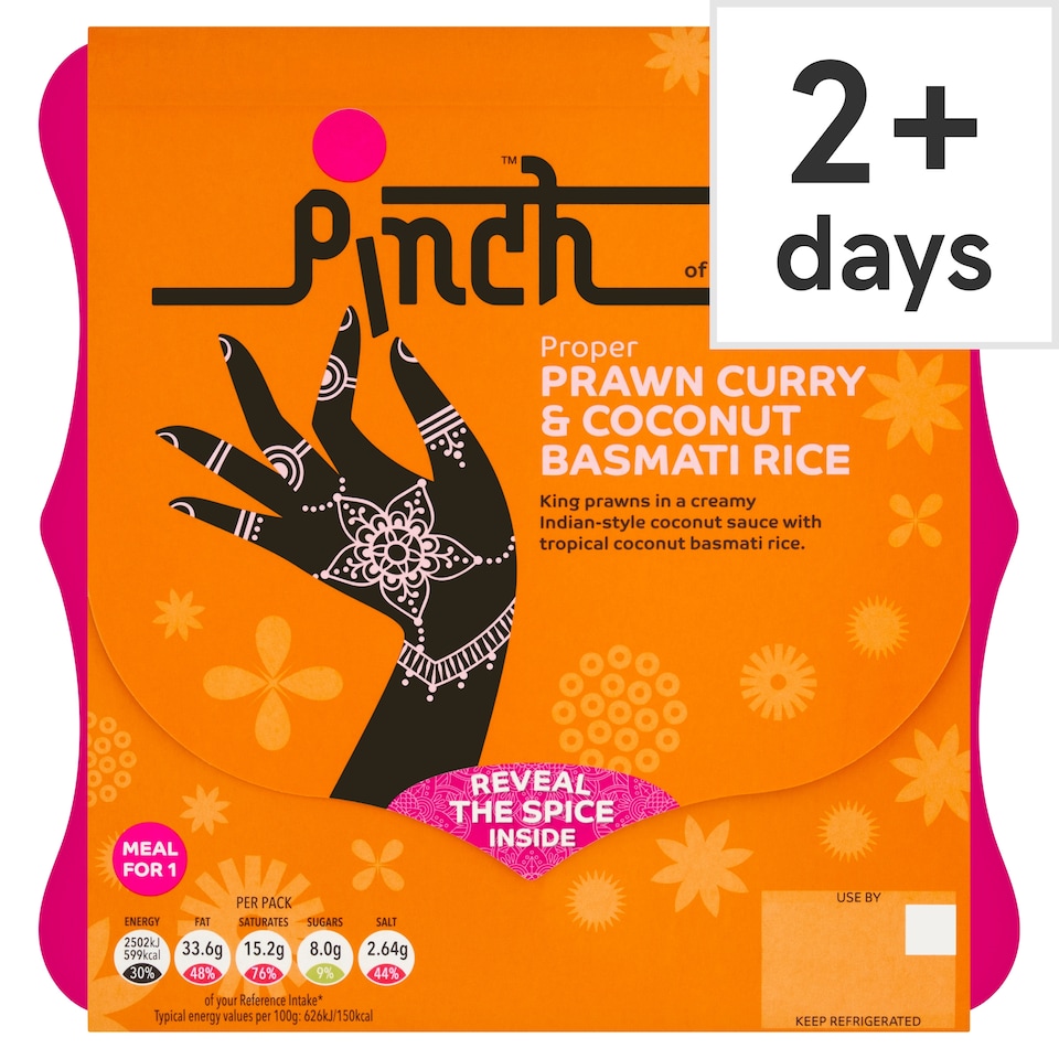 Pinch Proper Prawn Curry & Coconut Basmati Rice 400g