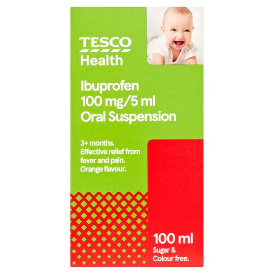 T.Childrens Ibuprofen Suspension 100Ml Tesco Groceries