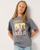 image 2 of K-Pop Demon Hunters Pure Cotton Printed T-Shirt in Grey