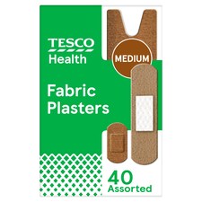 Tesco Health Assorted Fabric Plasters Medium 40s