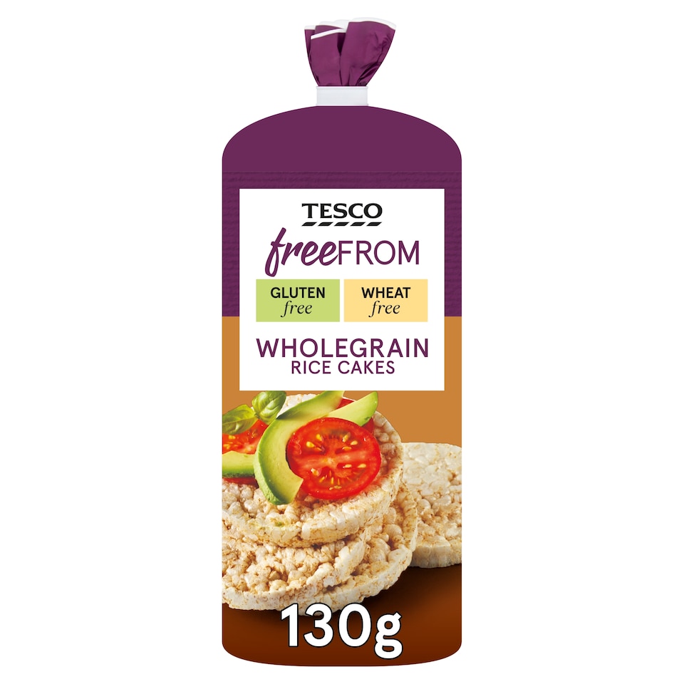 Tesco Free From Wholegrain Rice Cakes 130G
