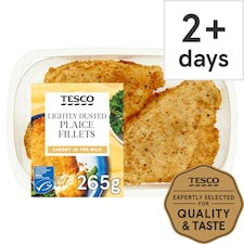 Tesco Lightly Dusted Plaice Fillets 265G