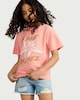 image 1 of F&F Girls Pure Cotton Saint Tropez Slogan T-Shirt in Coral