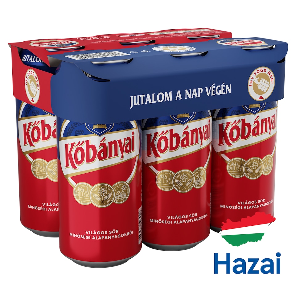 Kőbányai világos sör 4,3% 6 x 0,5 l