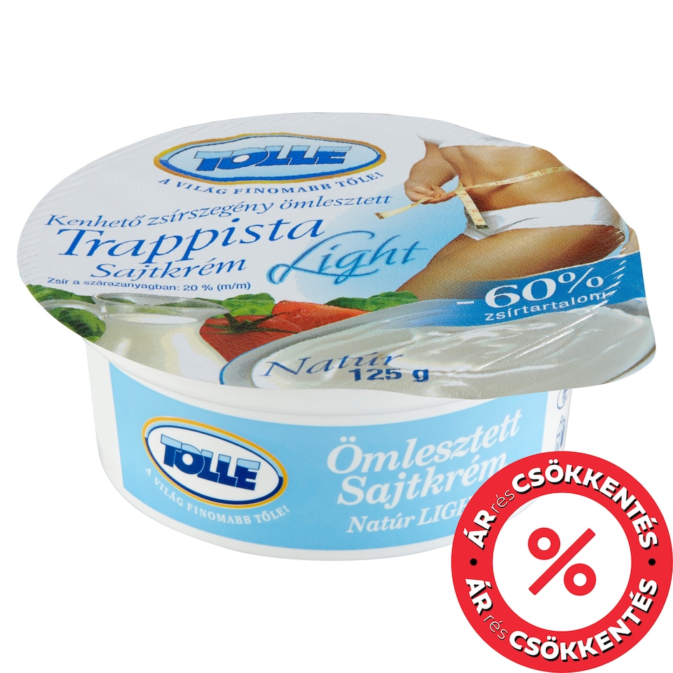Tolle Light Low-Fat Unflavoured Processed Trappist Cheese Spread 125 g