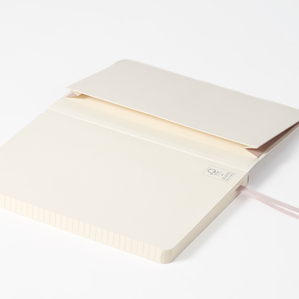 image 1 of Agenzio Soft Touch Medium Ruled Notebook Gold 