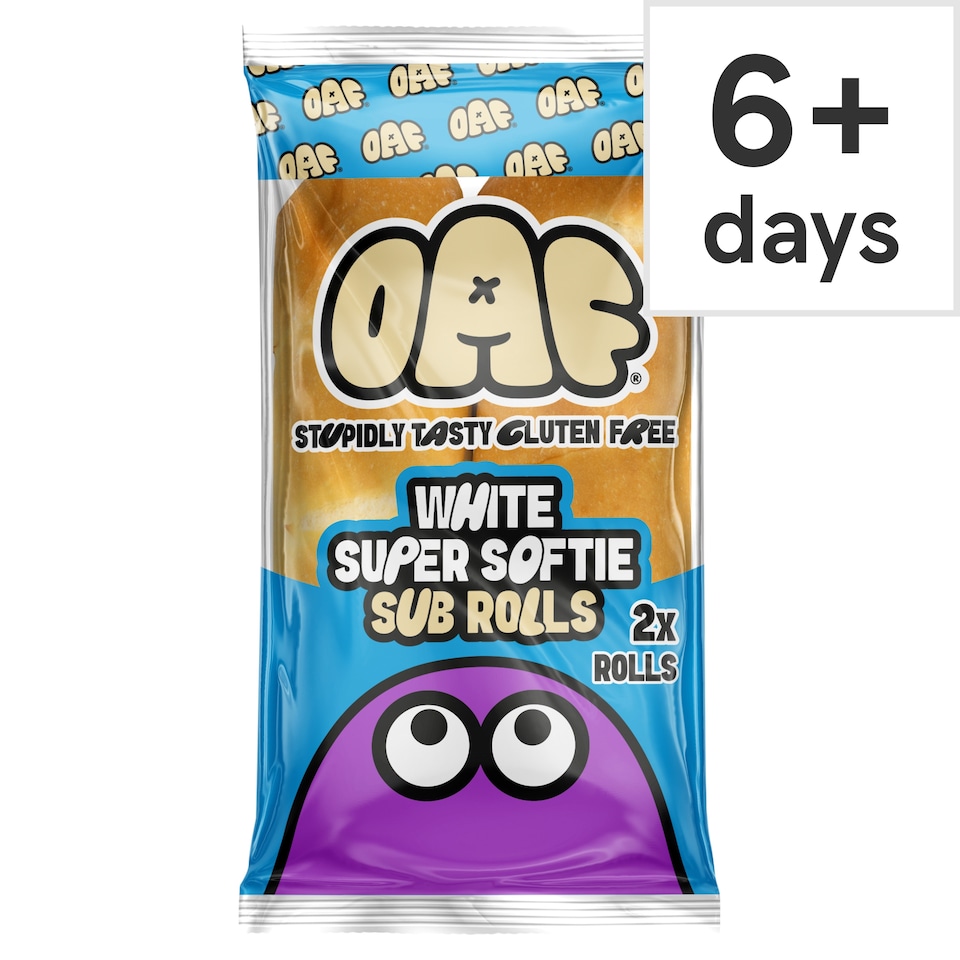 JUVELA OAF Gluten Free White Super Softie 2 Sub Rolls