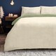 image 4 of Silentnight Green Reversible Teddy Duvet Set King