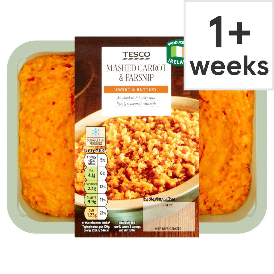 Tesco Mashed Carrot And Parsnip 400G