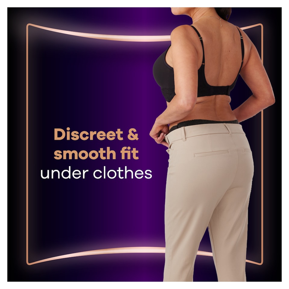 image 1 of Always Discreet Boutique Incontinence Pants Black Medium 9 pack