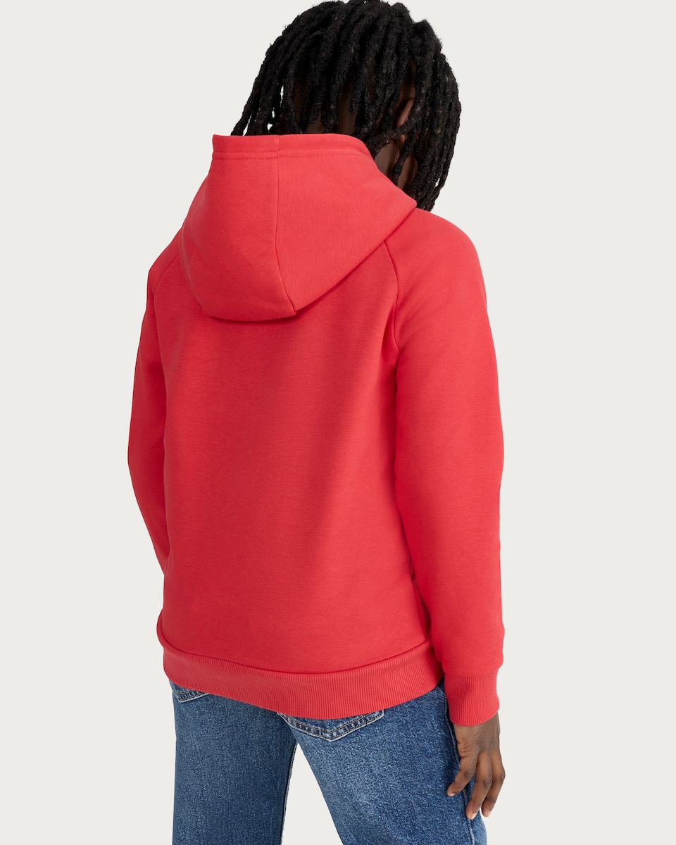 image 1 of Arsenal Logo Cotton Rich Hoodie in Red