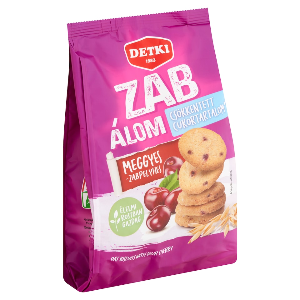 Detki Zab Álom csökkentett cukortartalmú meggyes-zabpelyhes omlós keksz 150 g