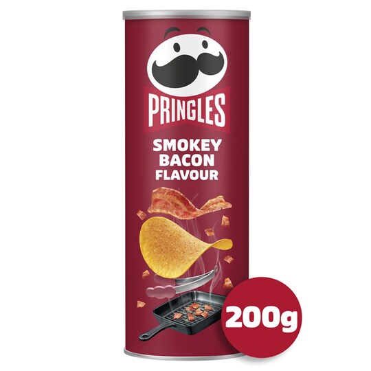 Pringles Smokey Bacon Crisps 200G Tesco Groceries