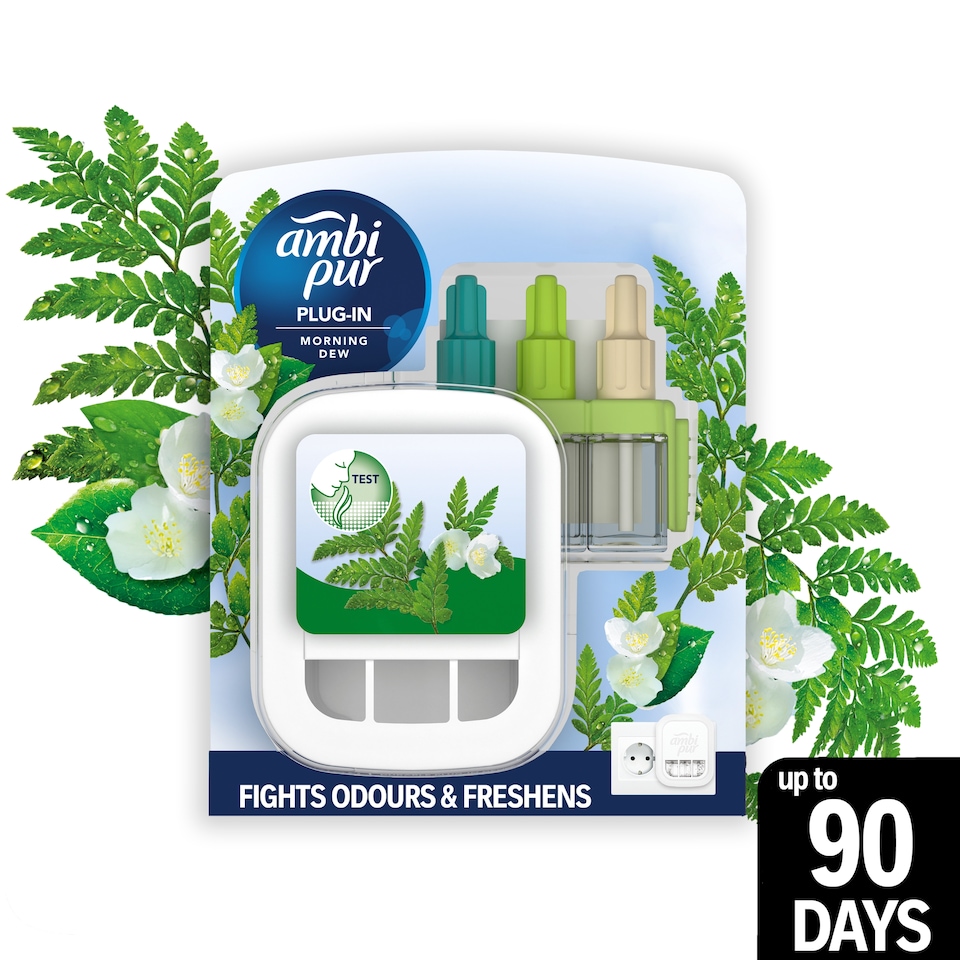 Ambi Pur 3Volution Morning Dew elektromos légfrissítő kezdőcsomag, 20ml