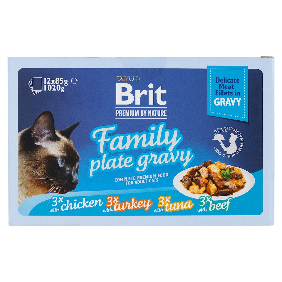 Obrázek 1 pro produkt Brit Premium by Nature Kompletní prémiové mokré krmivo pro dospělé kočky 12 x 85g (1020g)