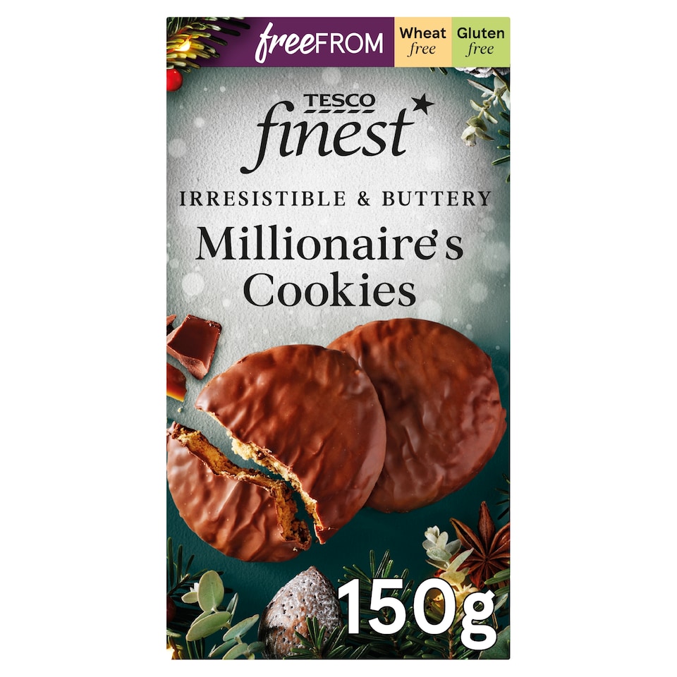 Tesco Finest Free From Millionaire's Cookies 150g