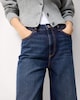 image 3 of F&F High Rise Wide Leg Jeans in Navy