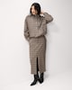image 2 of F&F Checked Funnel Neck Co-ord Bomber Jacket in Multi Brown