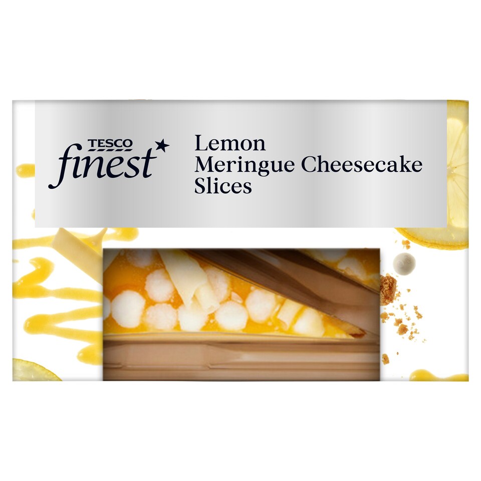 Tesco Finest 2 Lemon Meringue Cheesecake Slices 180G