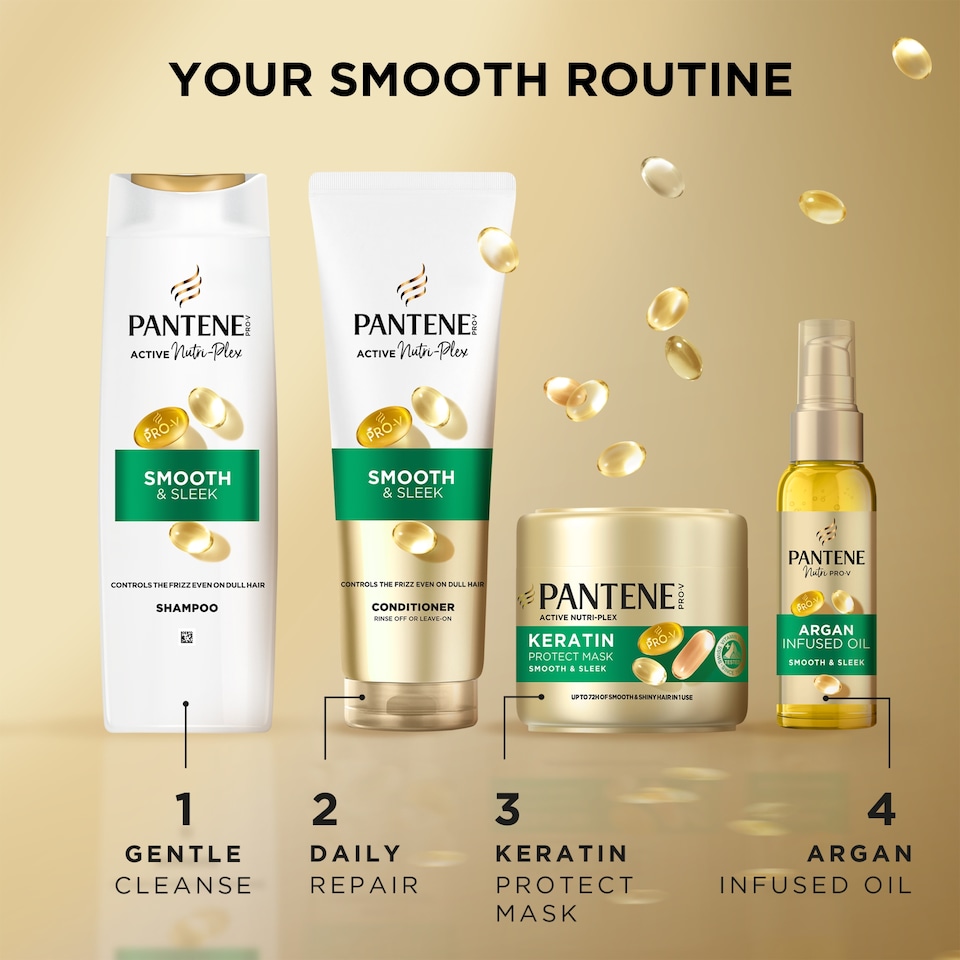image 1 of Pantene Smooth & Sleek Argan Hair Oil 100Ml