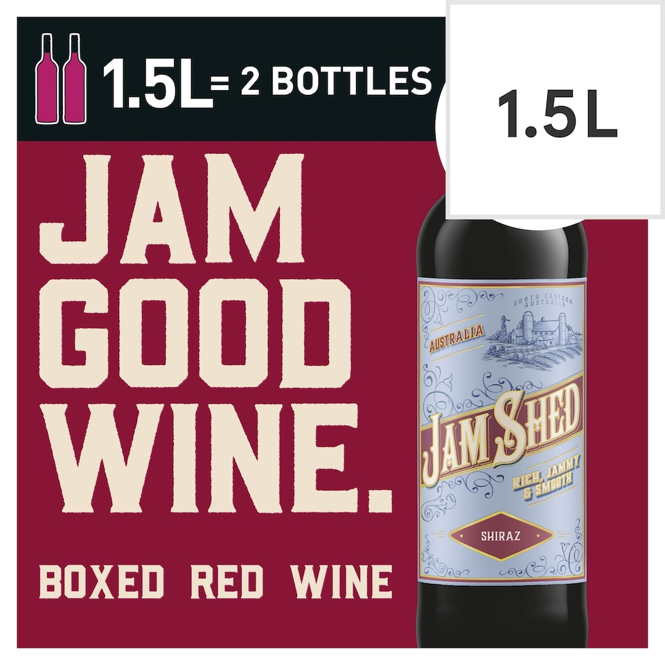 image 1 of Jam Shed Shiraz Boxed Red Wine 1.5L