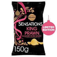Walkers Sensations King Prawn and Marie Rose Sauce Sharing Bag Crisps 150g