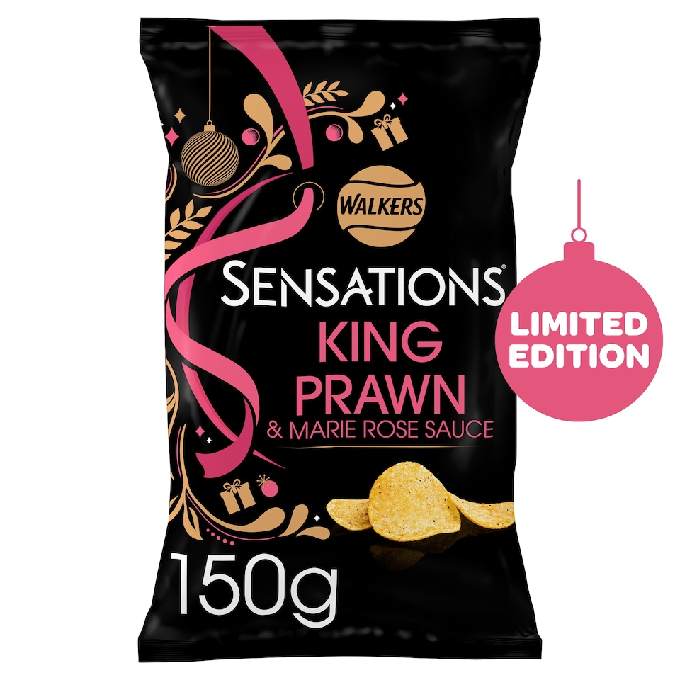 Walkers Sensations King Prawn and Marie Rose Sauce Sharing Bag Crisps 150g