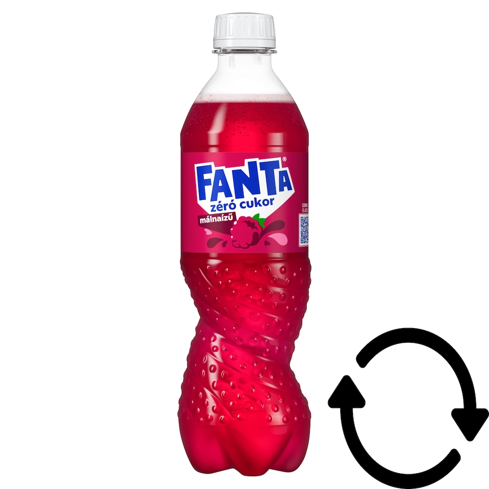 Fanta zéró cukor energiamentes málnaízű szénsavas üdítőital édesítőszerekkel 500 ml