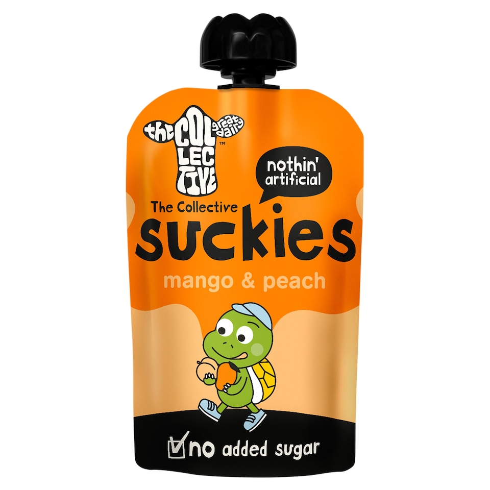 The Collective Suckies No Added Sugar Mango & Peach Kids Yoghurt Pouch 90g