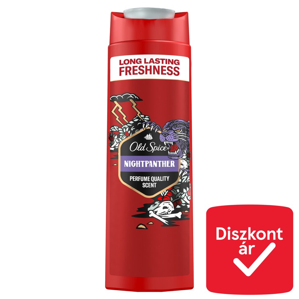 Old Spice Night Panther Férfi Sampon és Tusfürdő, Hosszan Tartó Frissesség, 400 ml  1. kép