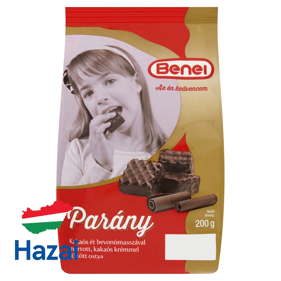 Benei Parány kakaós ét bevonómasszával mártott, kakaós krémmel töltött ostya 200 g  1. kép
