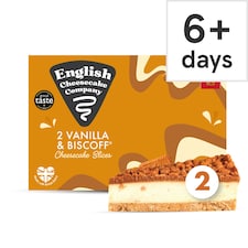 English Cheesecake Company 2 Vanilla & Biscoff Cheesecake Slices 180g