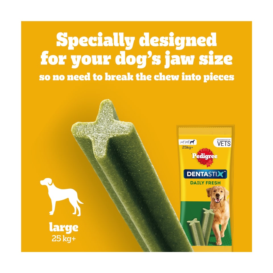 image 1 of Pedigree Dentastix Fresh Large Dog Treats 4 Dental Sticks