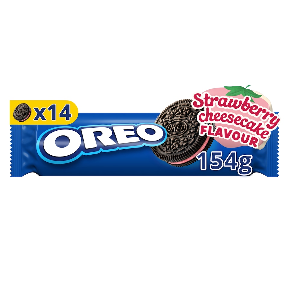 Oreo epres sajttorta ízű töltelékkel töltött kakaós keksz 154 g