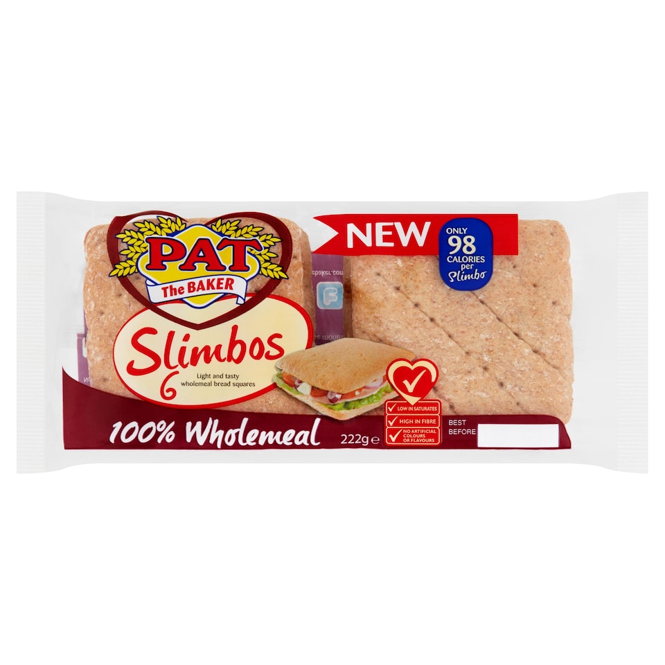 Pat The Baker Wholemeal Slimbos 222G